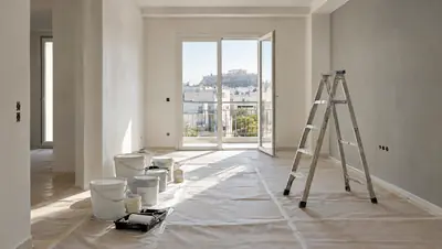 Διαμέρισμα σε ανακαίνιση, οργανωμένο εργοτάξιο
